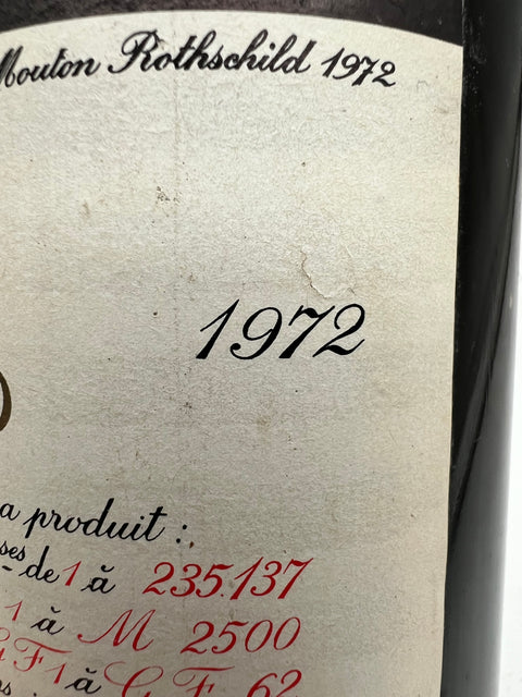 Chateau Mouton Rothschild 1972 Laag niveau