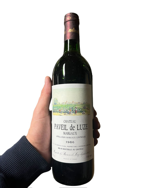Chateau Paveil de Luze 1986 Margaux (slecht label)