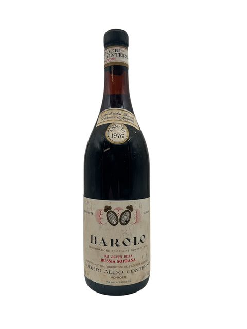 Barolo årgang 1976 fra Poderi Aldo Conterno, rødvin flaske