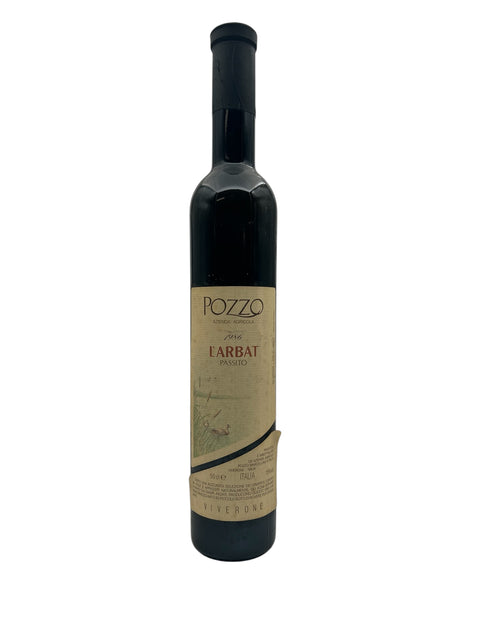 Flaske af L'Arbat Passito 1986 dessertvin fra Pozzo
