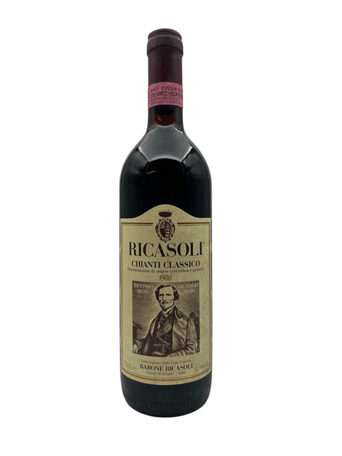 Flaske af Chianti Classico Ricasoli 1986 rødvin