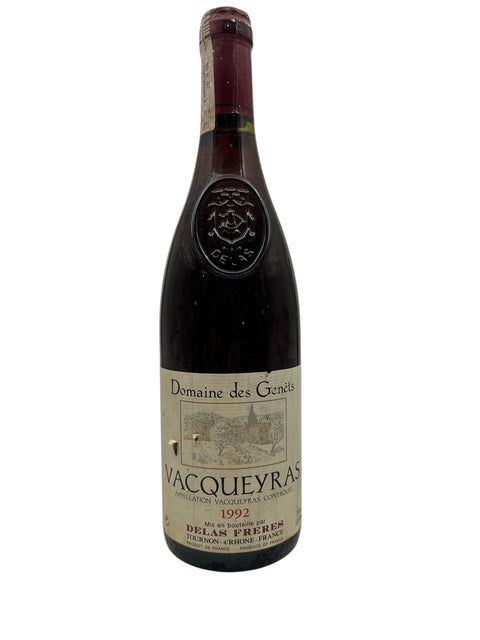 Flaske af Vacqueyras Domaine des Genêts 1992 rødvin