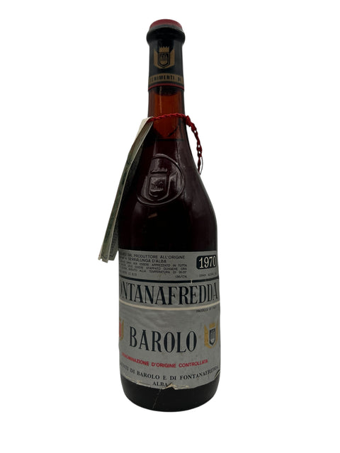 Flaske af Barolo Fontanafredda 1970 rødvin