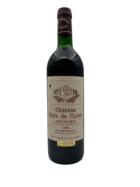 Flaske af Château Bois de Cadet 1990 rødvin
