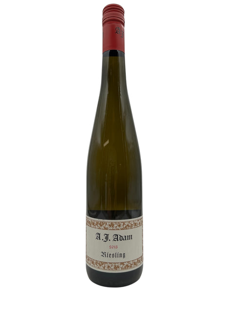 Flaske af Riesling A J Adam 2013 hvidvin