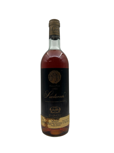 Flaske af Sauternes Alexis Lichine 1984 dessertvin