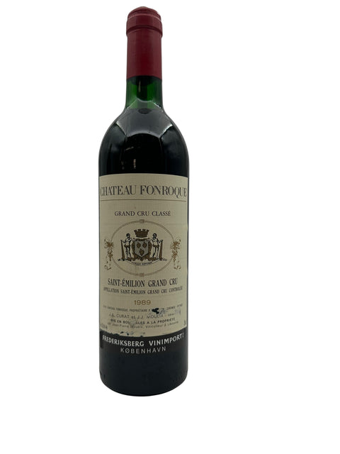 Chateau Fonroque Saint Émilion Grand Cru Classé vinflaske 1989