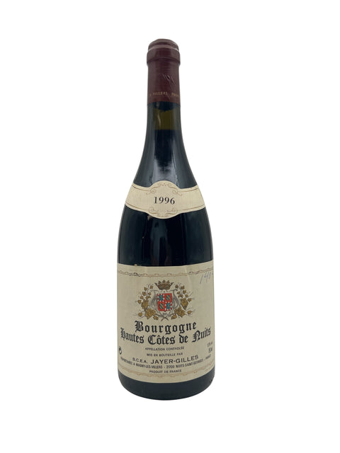 Flaske af Bourgogne fra Jayer-Gilles 1996
