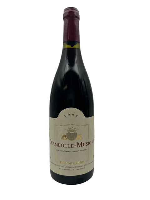 Flaske af Chambolle-Musigny rødvin årgang 1997