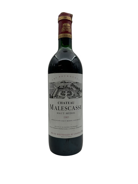 Flaske af Chateau Malescasse 1985 rødvin fra Haut-Médoc