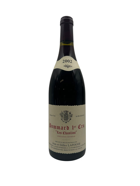 Flaske af Pommard Les Chanlins 2002 rødvin