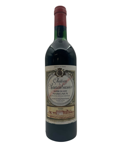 Flaske af Château Rauzan-Gassies 1983 fra Margaux