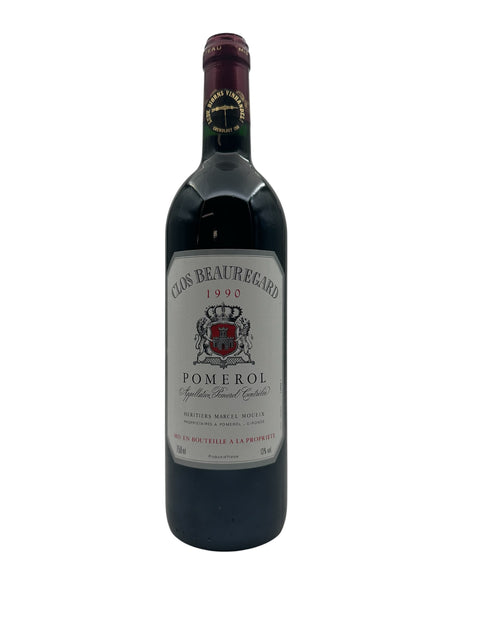 Flaske af Clos Beauregard 1990 Pomerol rødvin