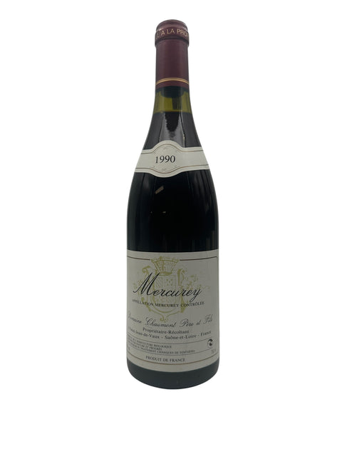 Flaske af Mercurey Chaumont Père et Fils 1990