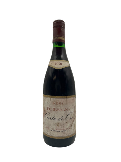Flaske af Carta de Oro Berberana 1970 rødvin fra Rioja