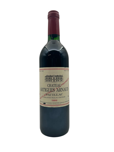 Flaske af Chateau Artigues Arnaud 1989 rødvin