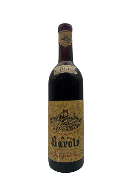 Barolo Renato Ratti 1970 flaske på hvid baggrund