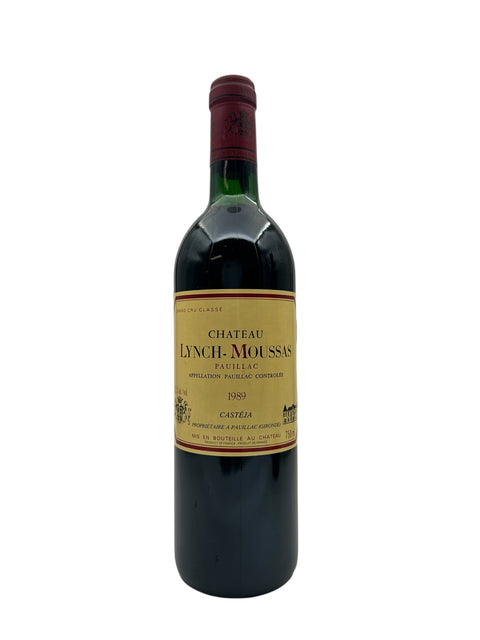 Flaske af Pauillac Chateau Lynch-Moussas 1989 rødvin