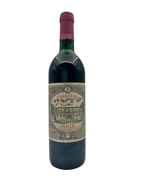 Flaske af Chateau Duluc 1989 rødvin fra Bordeaux