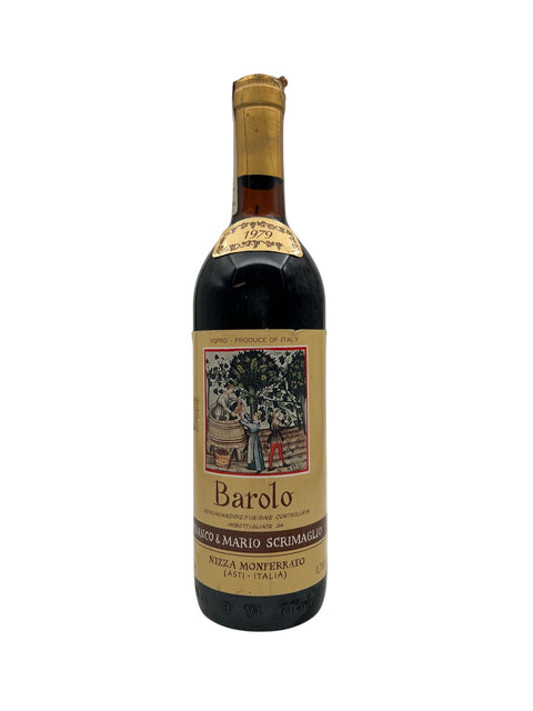 Barolo vinflaske fra Franco & Mario Scrimaglio årgang 1979