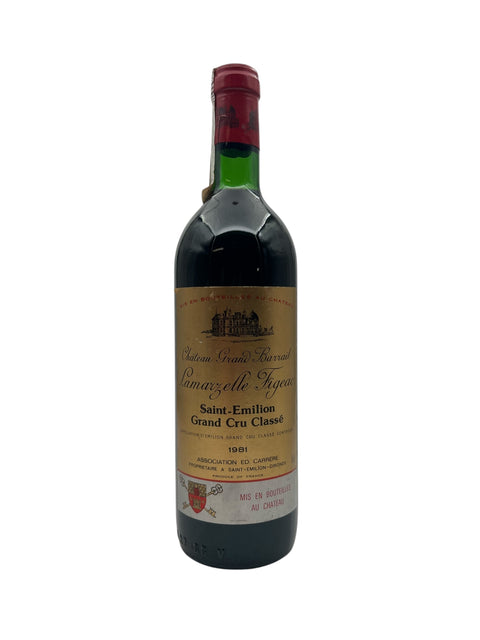 Flaske af Saint-Émilion Grand Barrail Lamarzelle Figeac 1981 rødvin