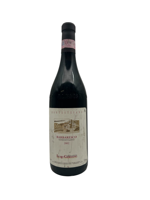 Flaske af Barbaresco Luigi Giordano 2002 rødvin