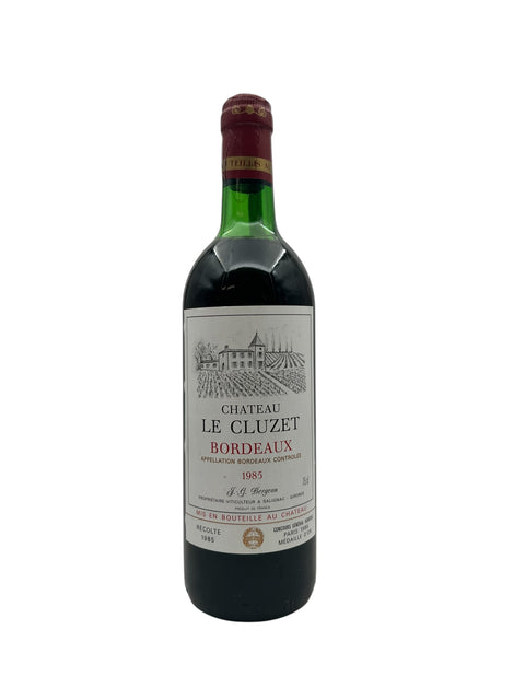 Bordeaux Chateau Le Cluzet 1985 flaske