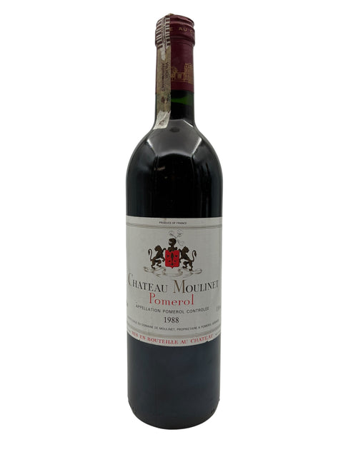 Flaske af Pomerol Chateau Moulinet 1988 rødvin