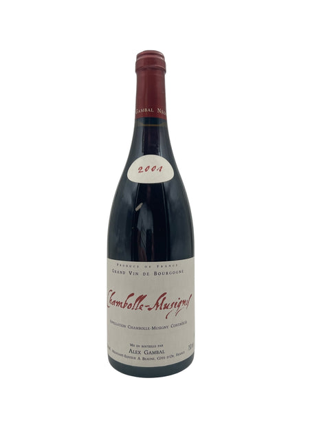 Flaske af Chambolle-Musigny Alex Gambal 2001 rødvin