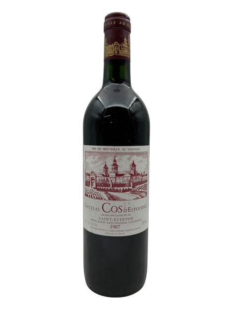 Flaske af Cos d'Estournel 1987 rødvin fra Bordeaux