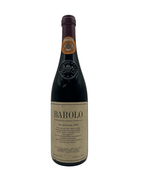 Flaske af Barolo Terre del Barolo fra årgang 1965