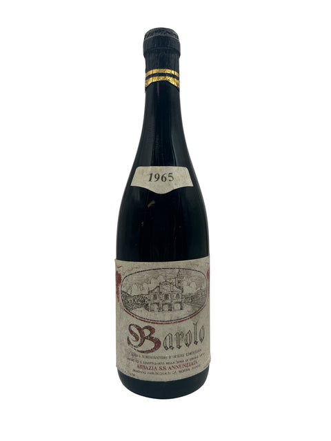 Barolo vinflaske fra 1965 fra Abbazia S.S. Annunziata