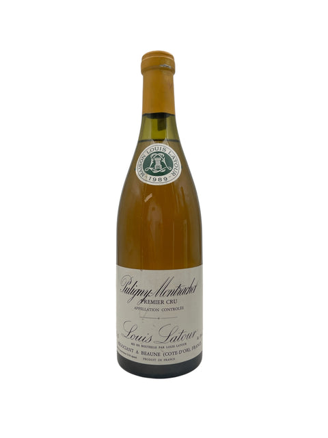 Flaske af Puligny-Montrachet Louis Latour 1989 hvidvin