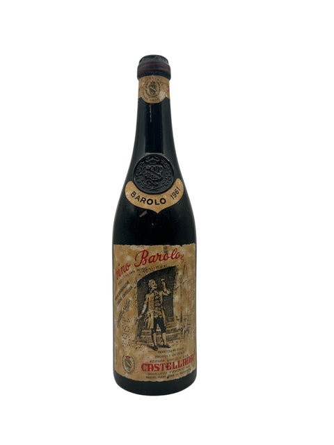 Barolo Castellana 1961 rødvin flaske