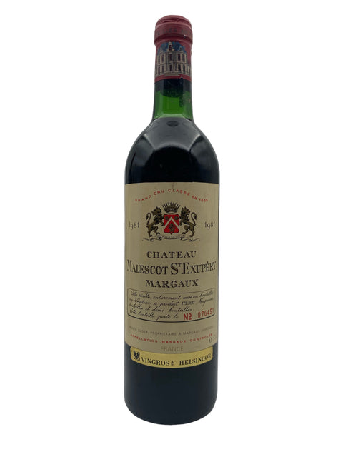 Bordeaux 1981 Chateau Malescot St Exupéry Margaux Gran Cru Classé