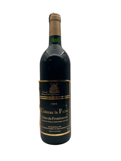 Flaske af Château la Palme 1995 rødvin fra Frankrig