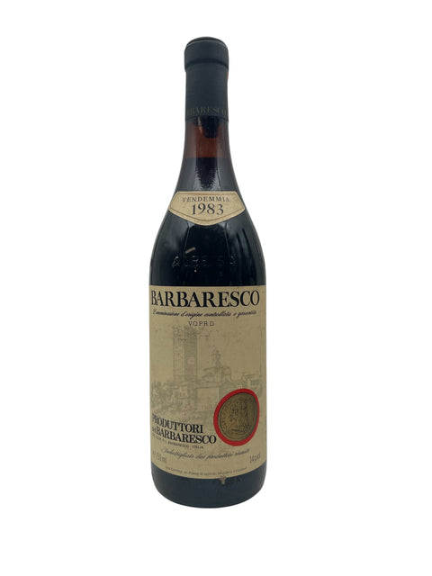 Flaske af Barbaresco 1983 fra Produttori del Barbaresco