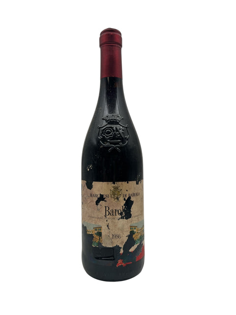 Flaske af Barolo Marchesi di Barolo årgang 1986 rødvin