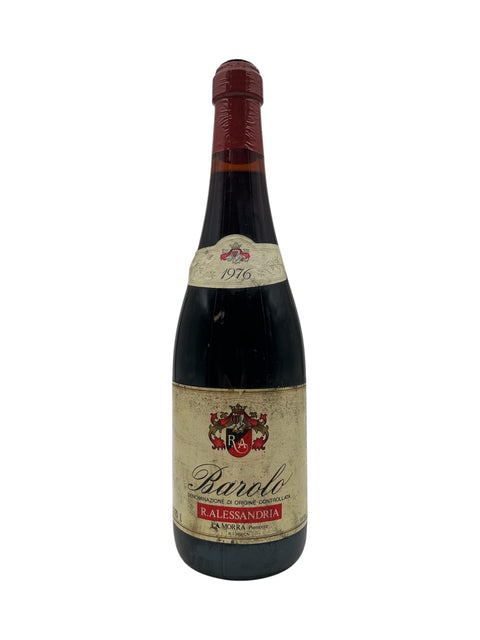 Flaske af Barolo R Alessandria 1976 rødvin