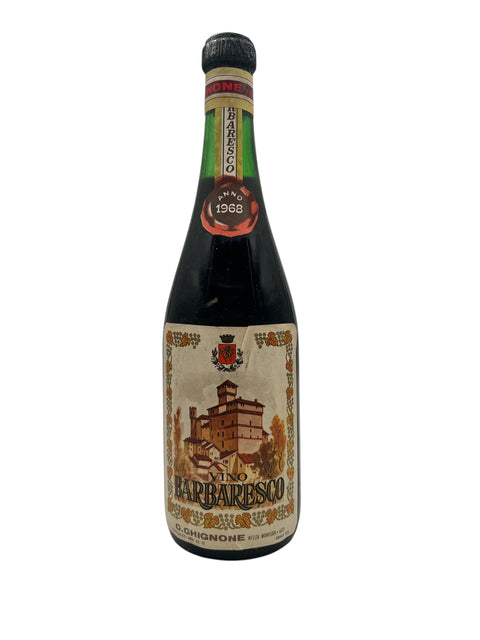 Flaske af Barbaresco G. Chignone 1968 rødvin