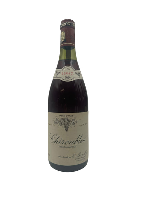 Flaske af Chiroubles E. Loron et Fils 1985 rødvin