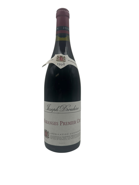 Flaske af Maranges Premier Cru Joseph Drouhin 1998 rødvin