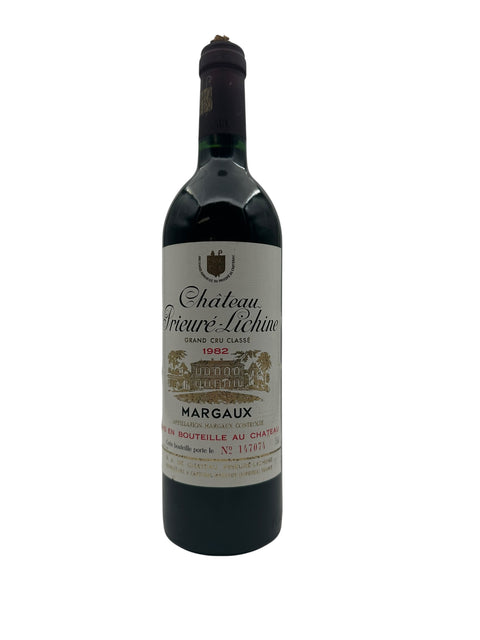 Flaske af Château Prieuré-Lichine 1982 Margaux Grand Cru Classé rødvin