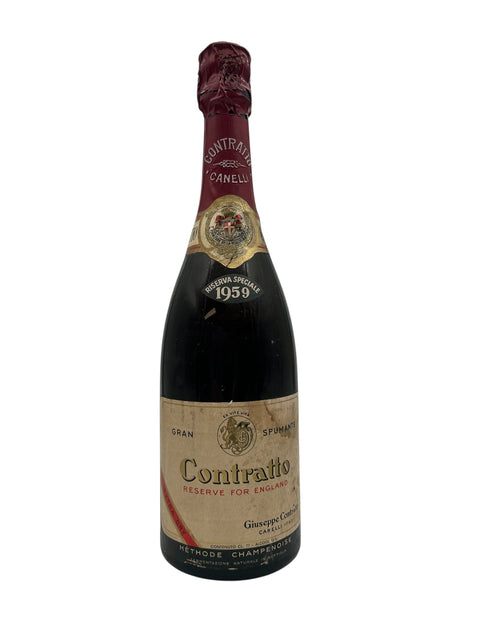 Flaske af Contratto Riserva Giuseppe Contratto 1959 mousserende vin
