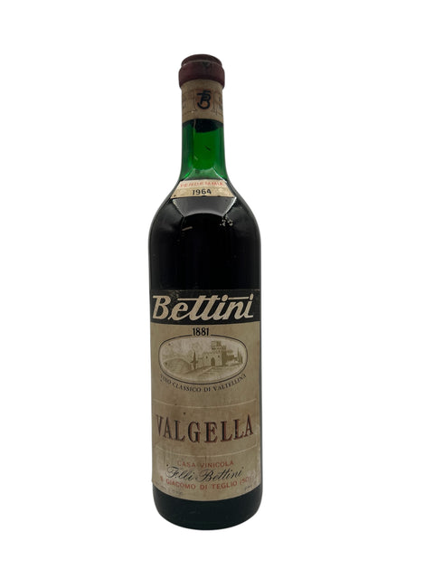 Flaske af Valgella Bettini 1964 rødvin