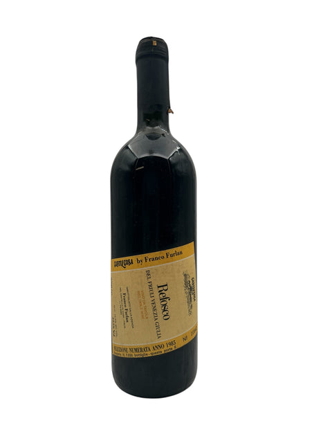 Flaske af Refosco Castello di Cosa 1985 rødvin
