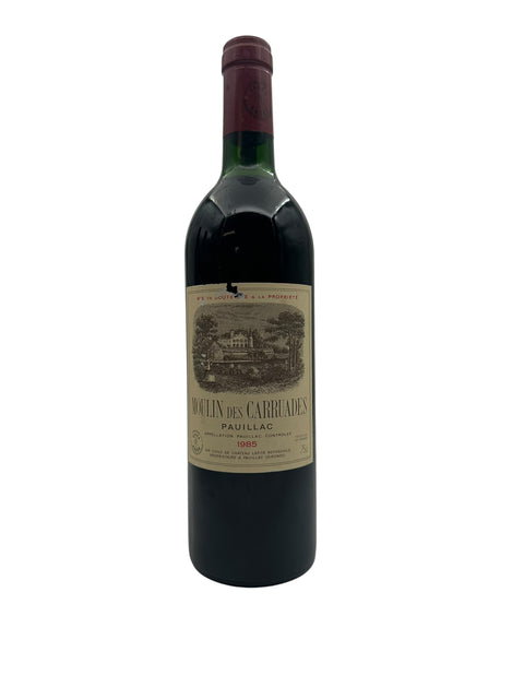 Moulin des Carruades Pauillac 1985 rødvin med etiket
