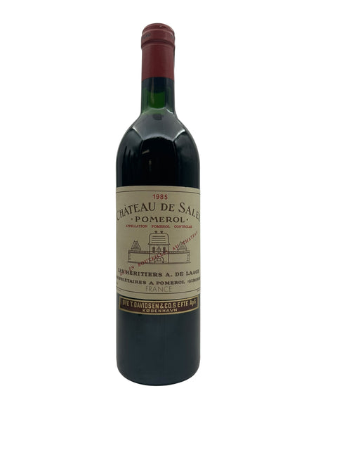 Flaske af Château de Sales rødvin fra 1985