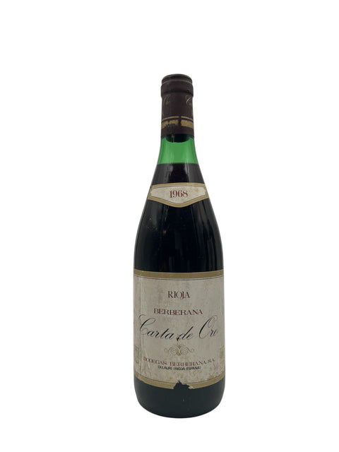Flaske af Carta de Oro Berberana 1968 rødvin fra Rioja
