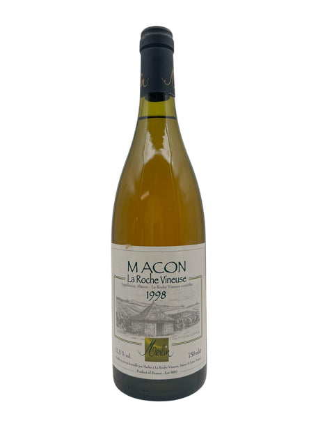 Flaske af Mâcon La Roche Vineuse Merlin 1998 hvidvin